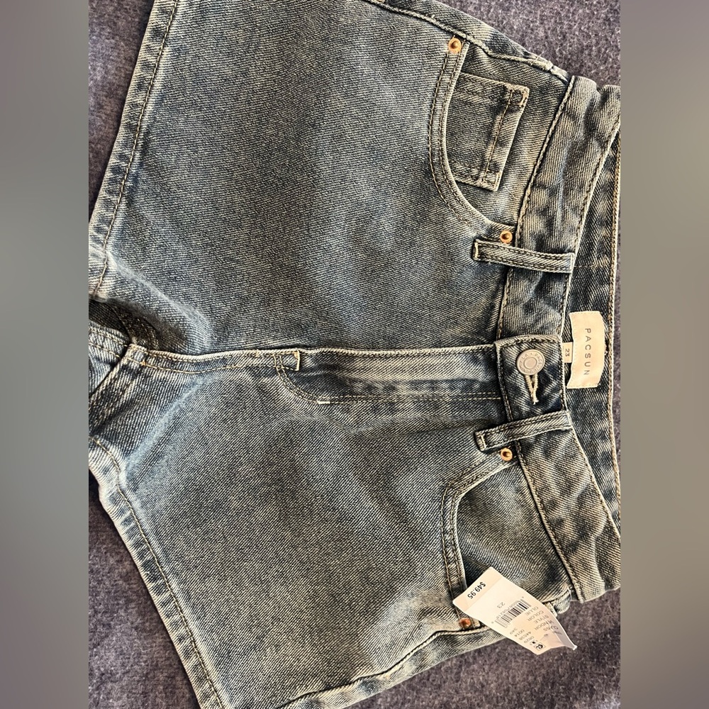 PacSun Classic Blue Denim Shorts, size 23, NWT